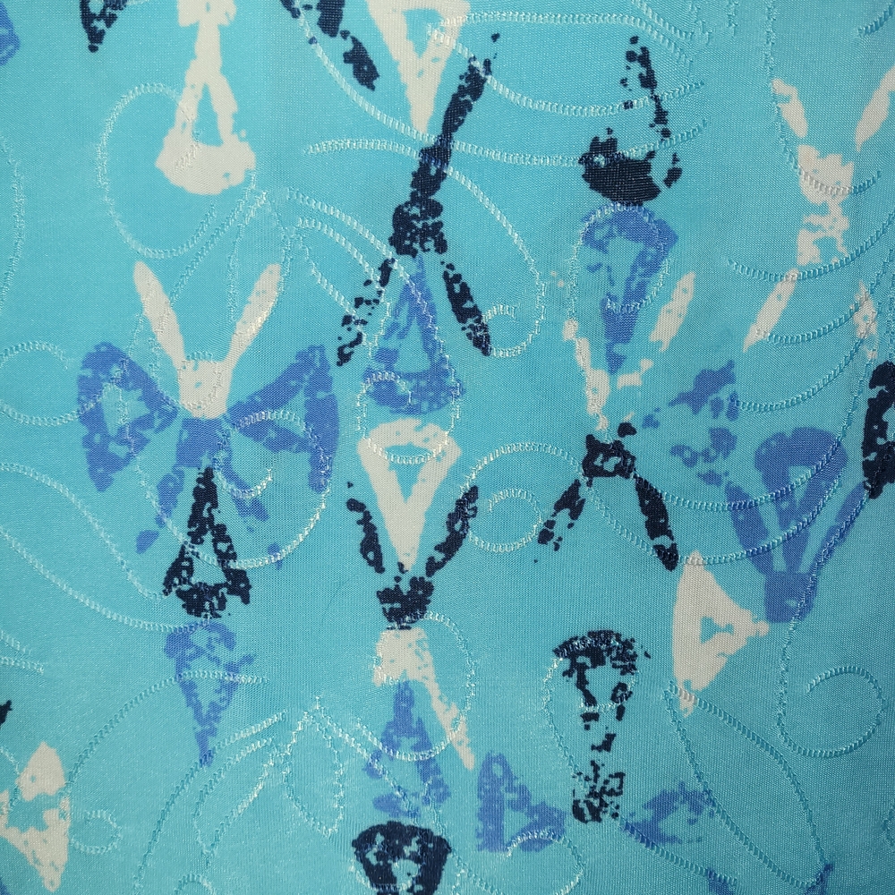 Jm Collection Aqua Multi-Pattern V-Neck Tunic - image 3